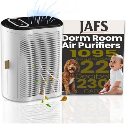 JAFS Air Purifier for Dorm with H13 Hepa Air Filter - 1095 ft² Air Purifiers for Home Large Room - Dust, Smoke Odor, Pet Hair - Fresheners & Air Purifiers for Home - Air Purifier and Deodorizer